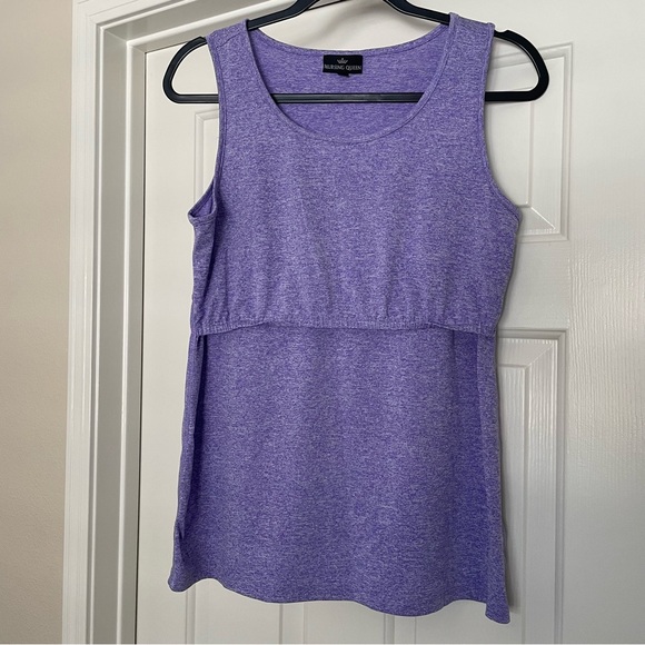 Purple Sleeveless Nursing Top - Picture 1 of 4
